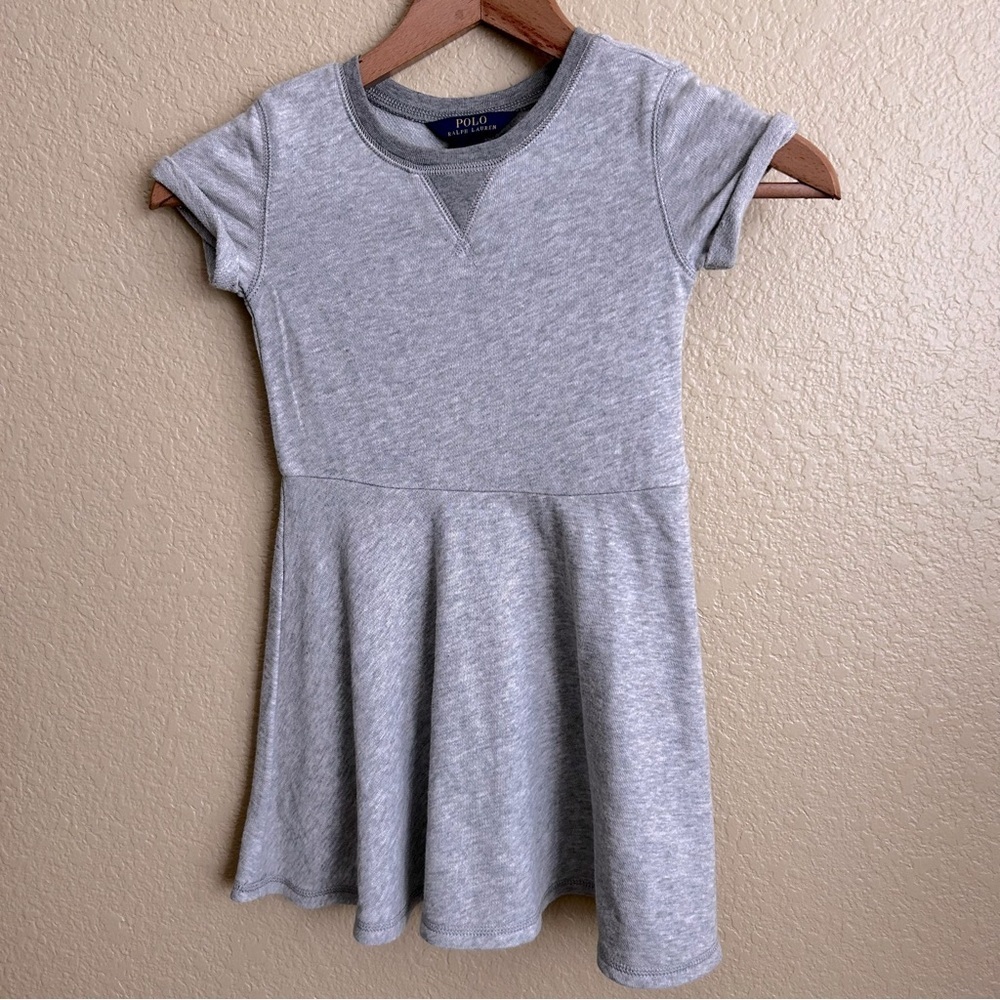 Polo Ralph Lauren Gray Fit and Flare Casual Dress